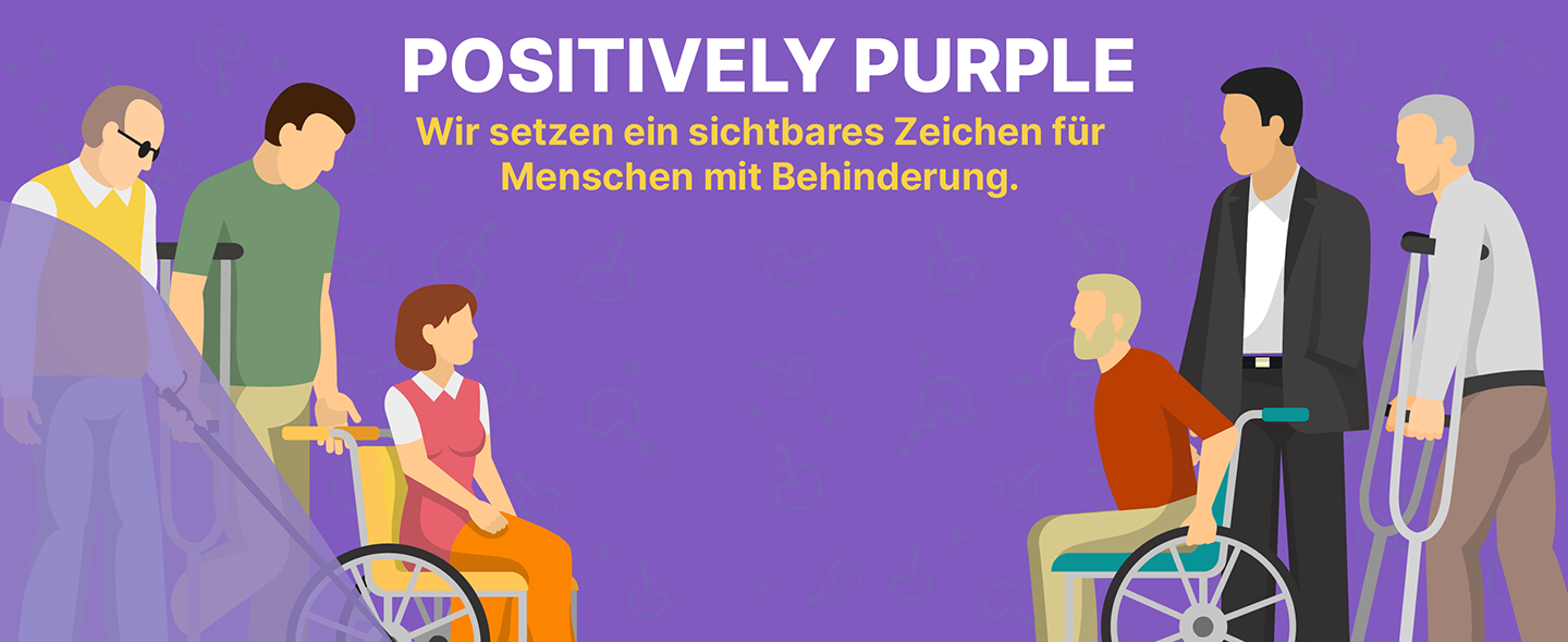 Symbolbild "Positively Purple - Internationaler Tag der Menschen mit Behinderung"
