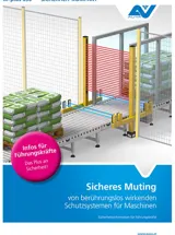 Titelbild des Merkblattes "M.Plus 630 Sicheres Muting - von berührungslos wirkenden Schutzsystemen für Maschinen" Titelbild des Merkblattes "M.Plus 630 Sicheres Muting - von berührungslos wirkenden Schutzsystemen für Maschinen"