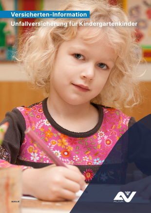 Titelblatt der Broschüre Versicherten Information Unfallversicherung Für Kindergartenkinder
