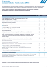 Titelbild Checkliste Mensch Roboter Kollaboration (MRK) Titelbild Checkliste Mensch Roboter Kollaboration (MRK)