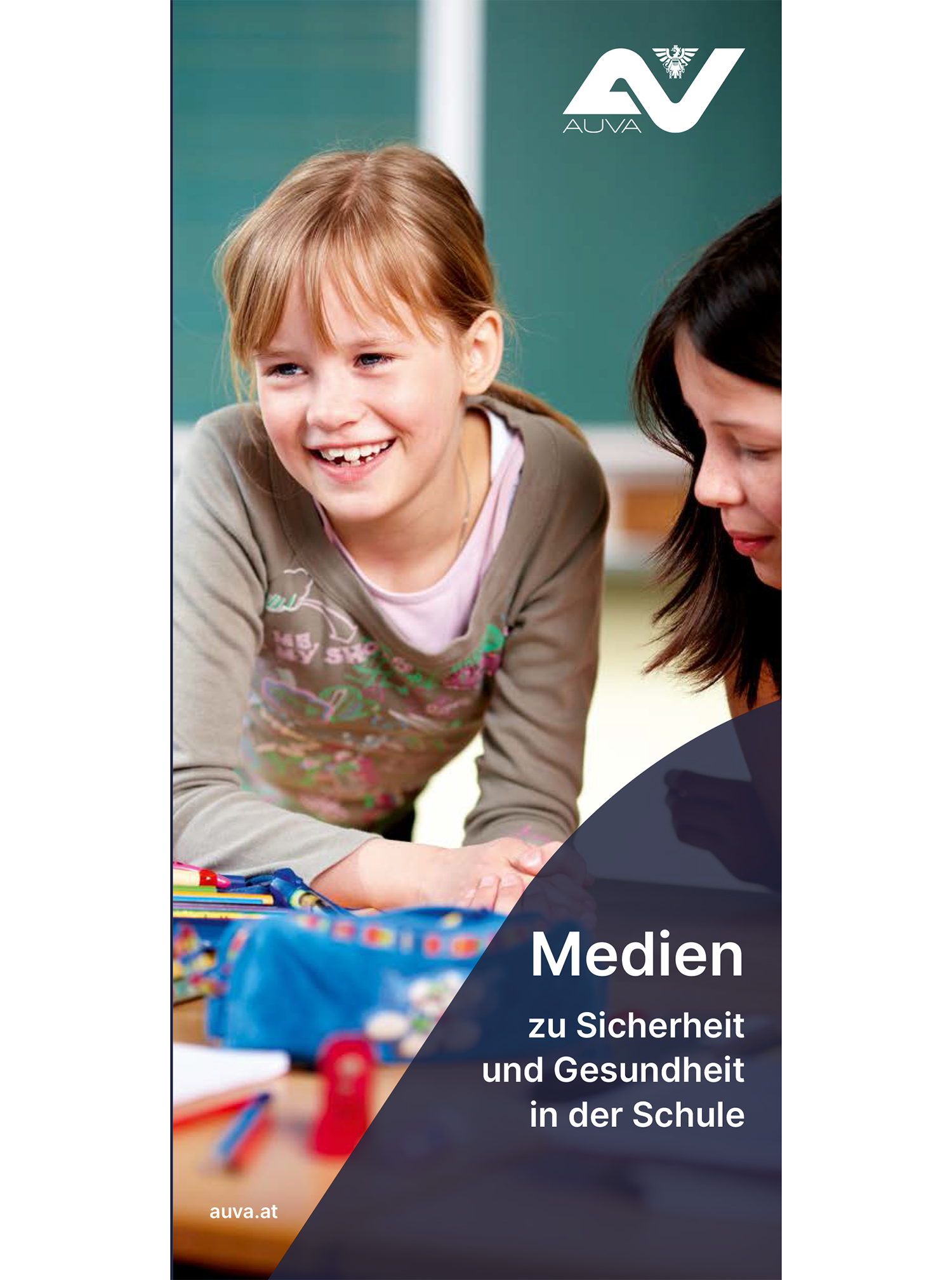 Titelbild Bestellfolder Medien zu Sicherheit und Gesundheit in der Schule