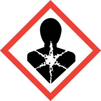 GHS-Symbol „Exploding Man” für Gesundheitsgefahr