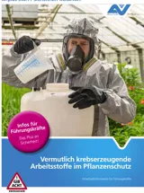 Titelbild des Merkblattes "M.plus 340.11 Vermutlich krebserzeugende Arbeitsstoffe im Pflanzenschutz" Titelbild des Merkblattes "M.plus 340.11 Vermutlich krebserzeugende Arbeitsstoffe im Pflanzenschutz"