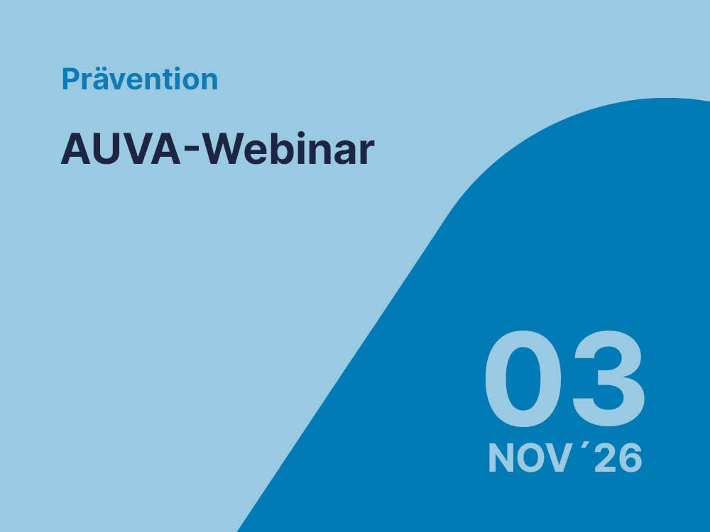 Ankündigung eines AUVA-Webinars