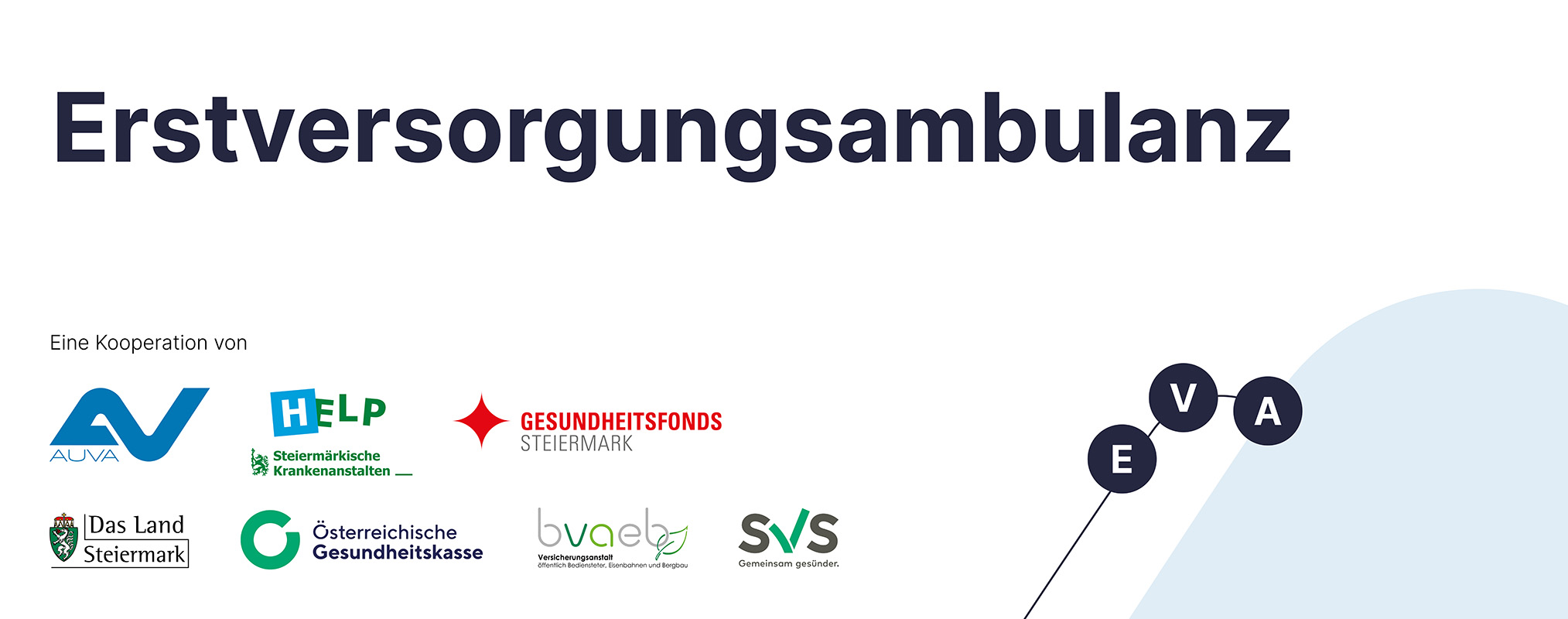 Kooperationslogo für Erstversorgungsambulanz (EVA) Graz-West im UKH Steiermark Standort Graz