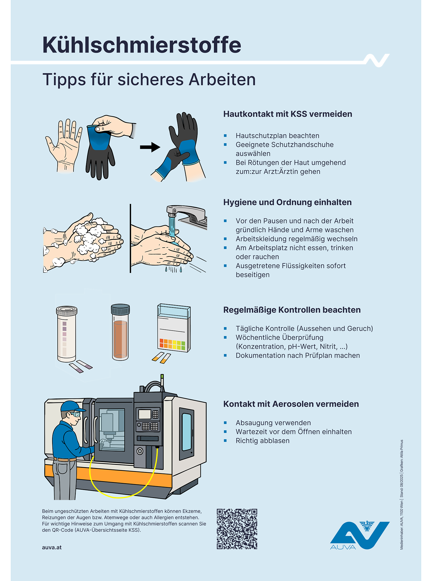 Poster Kühlschmierstoffe - Tipps für sicheres Arbeiten