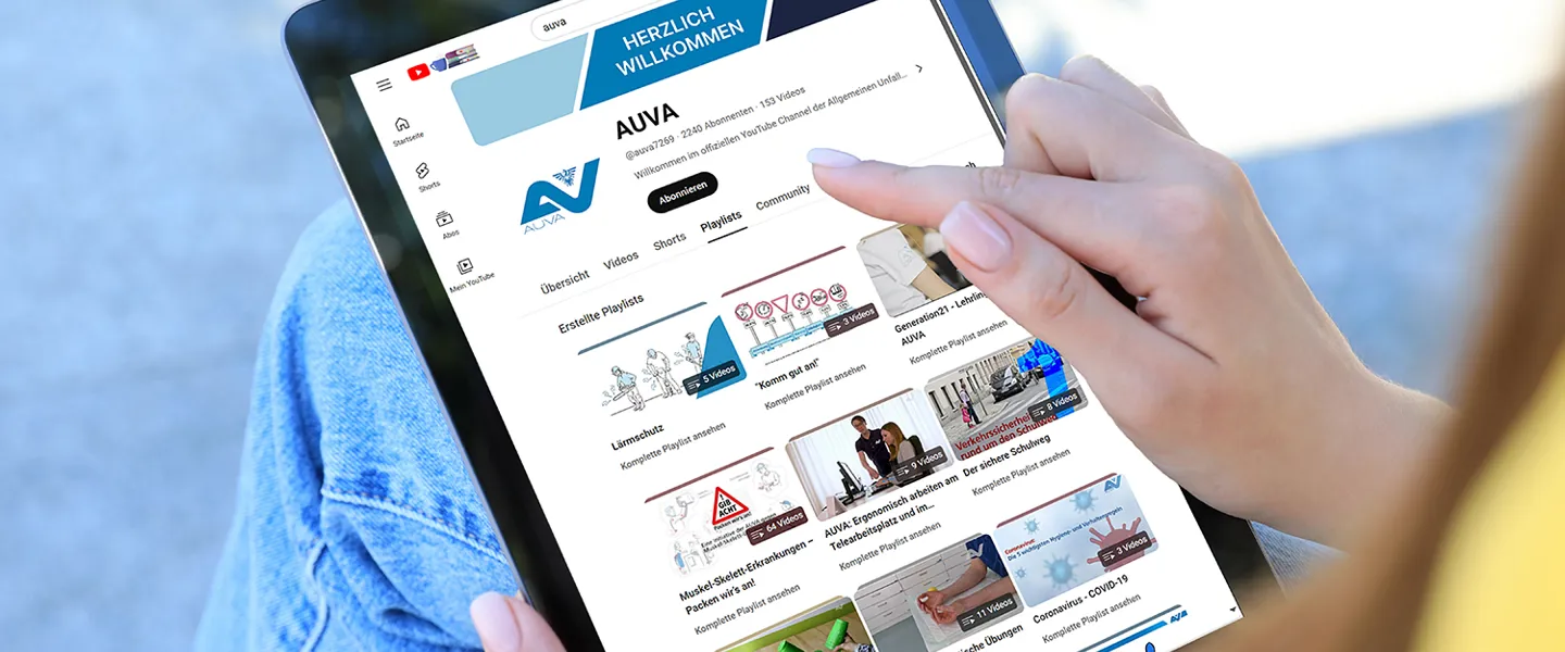 Frau sucht AUVA-Erklärvideo auf Youtube Frau sucht AUVA-Erklärvideo auf Youtube