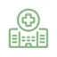 Eine Icon-Darstellung eines Krankenhauses