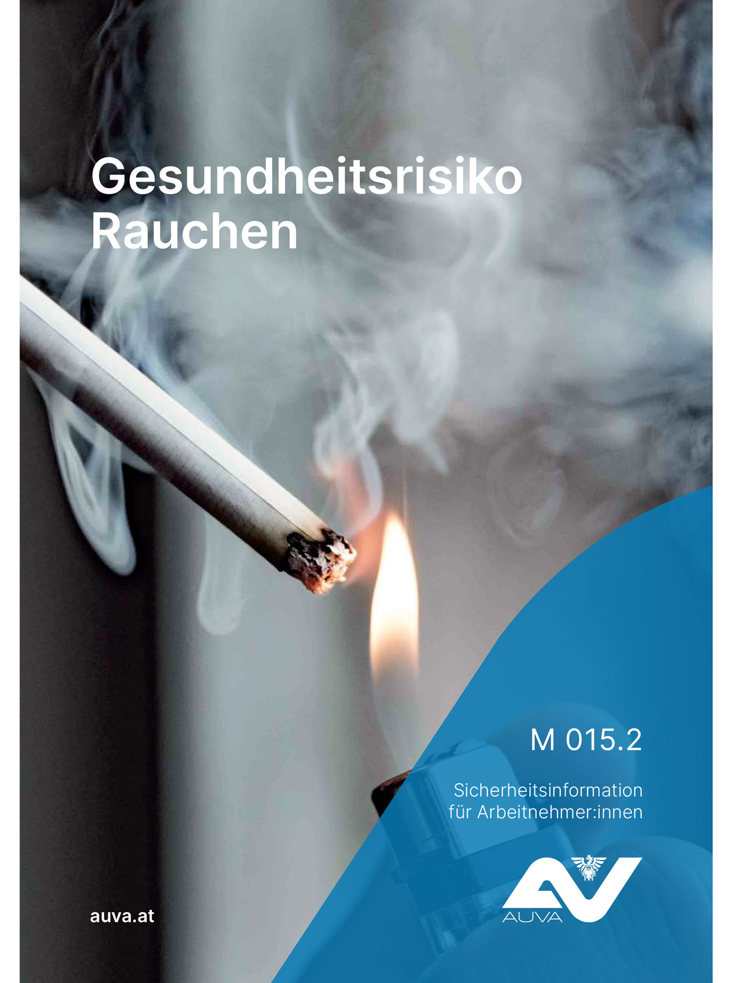 Titelbild Merkblatt "M 015 Gesundheitsrisiko Rauchen"