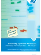 Titelbild des Evaluierungsheftes "E 14 Evaluierung psychischer Belastungen (inkl. 3 Poster und ein Fragebogen)" Titelbild des Evaluierungsheftes "E 14 Evaluierung psychischer Belastungen (inkl. 3 Poster und ein Fragebogen)"