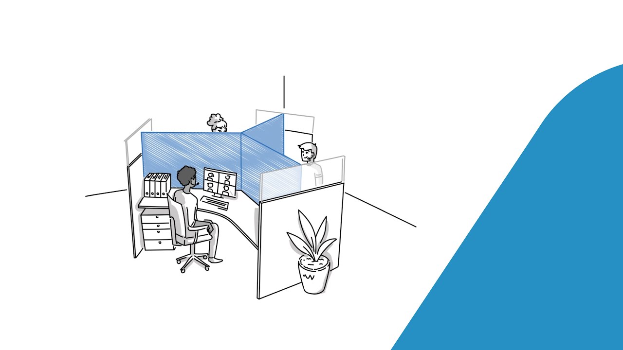 Screenshot aus dem Video Lärmminderung im Büro