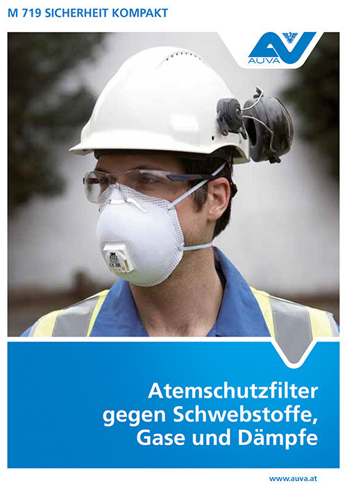 Titelbild des Merkblattes "M 719 Atemschutzfilter gegen Schwebstoffe, Gase und Dämpfe"