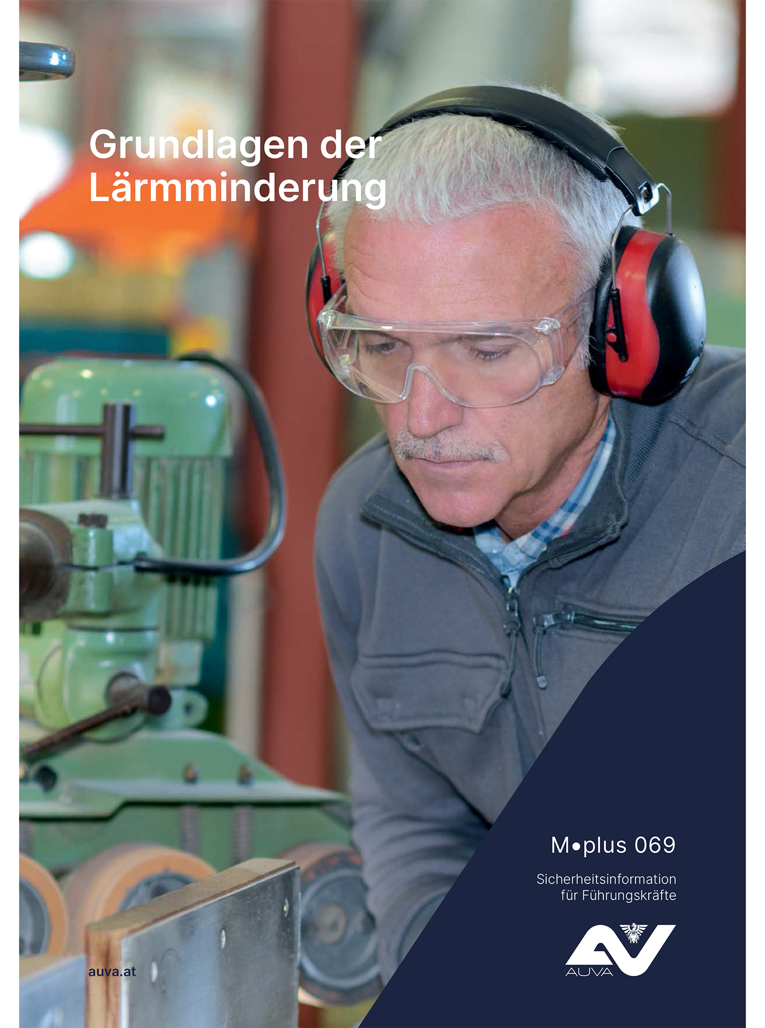 Titelbild des Merkblattes "M.plus 069 Grundlagen der Lärmbekämpfung"