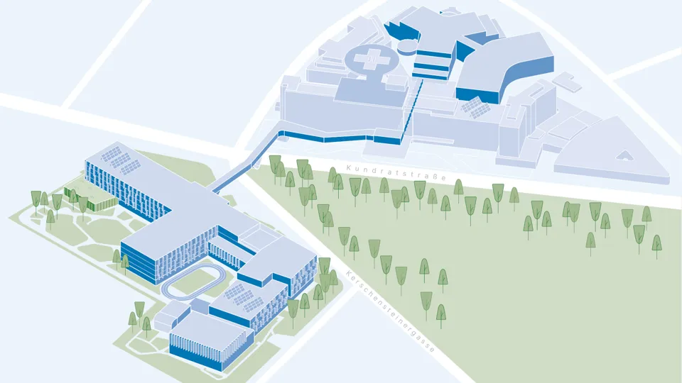 AUVA Bb Grafiken 2024 01 29 Notext X2 Grafik des AUVA-Rehabilitationszentrums Wien