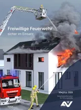 Titelbild des Merkblattes "M.plus 999 Freiwillige Feuerwehr im Einsatz" Titelbild des Merkblattes "M.plus 999 Freiwillige Feuerwehr im Einsatz"