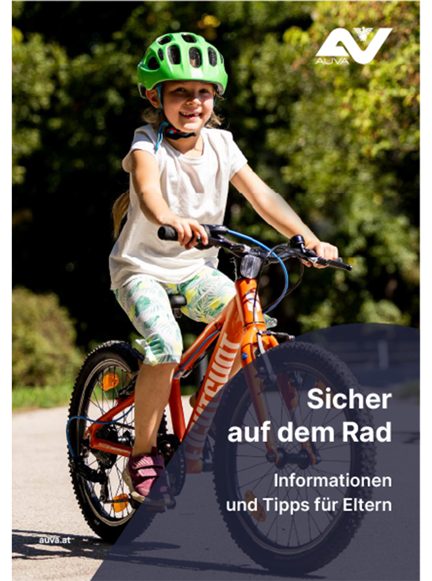 Titelbild der Elternbroschüre "Sicher auf dem Rad"