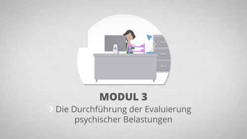 Screenshot aus dem 3. Modul des Informationsfilms zur Evaluierung psychischer Belastung