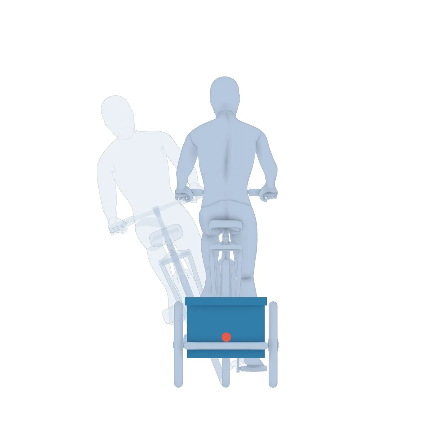 Animation Schwerpunktverteilung Lastentransport Fahrrad Credit Lewin Strobl Animation zur Schwerpunktverteilung unterschiedlicher Transportbehältnisse am Fahrrad