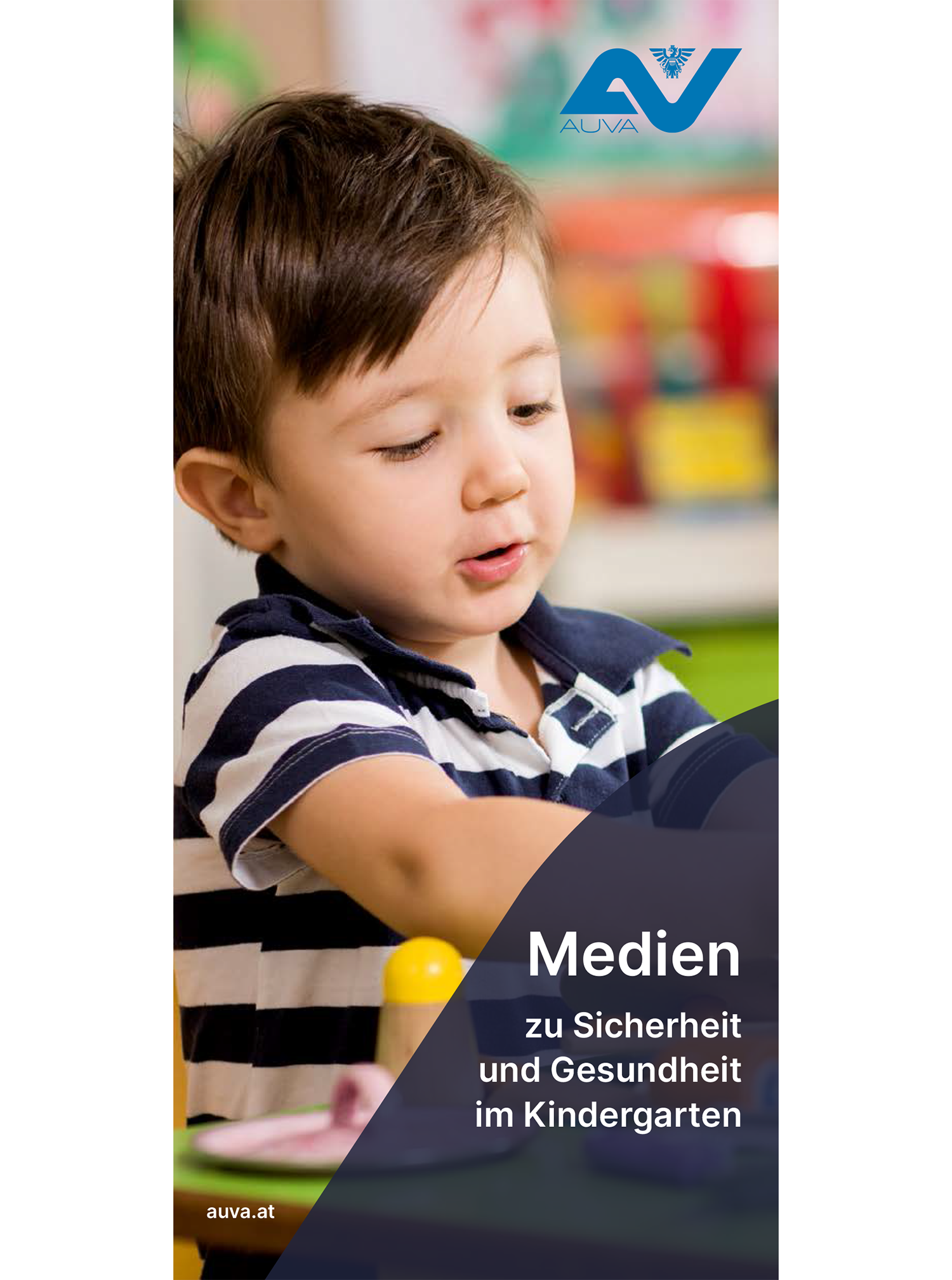 Titelbild Bestellfolder Medien zu Sicherheit und Gesundheit im Kindergarten